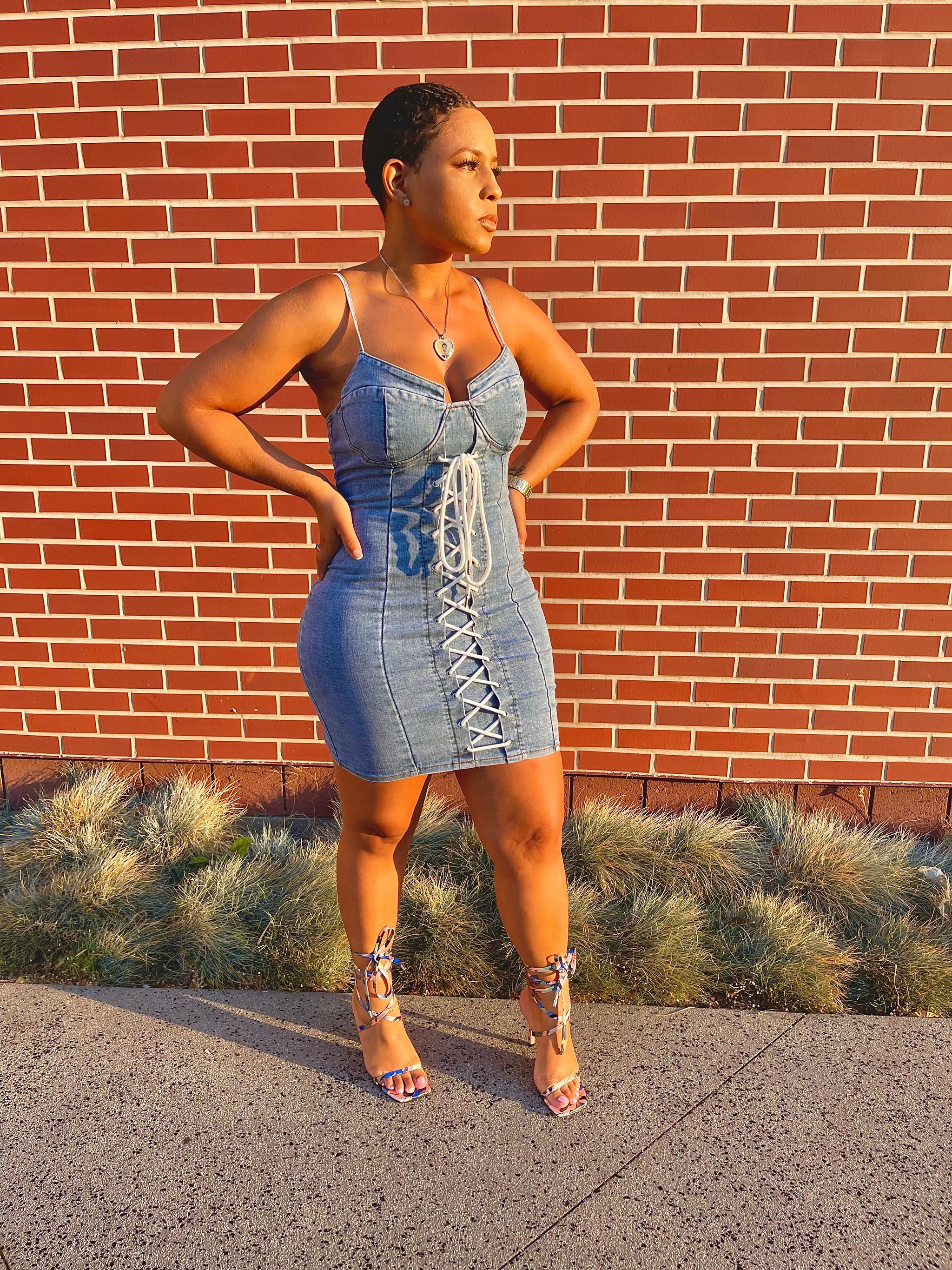 Laced | Denim Dress – R Lawrence